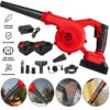 2-in-1 Cordless Leaf Blower & Vacuum - 21V Electric Handheld with 2 Lithium Batteries & Fast Charger, Powerful Yard Cleaner for Lawn, Patio & Sidewalk