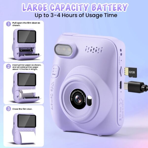 Instant Print Camera for Kids, 3.0