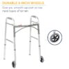 PreserveTech Deluxe Two Button Folding Walker with 5