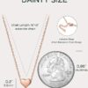 Dainty Heart Necklace Sterling Silver Charm Necklace Pendant Jewelry Gift for Women Mom