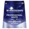 3D Whitestrips Professional White At-home Teeth Whitening Kit, 20 Treatments,20 Levels Whiter