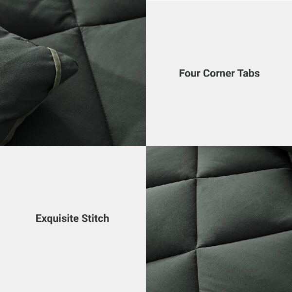 3 Pieces Bed in a Bag Comforter Set Duvet Insert,Reversible,Red/Black,Full Size Comforter Set-200GSM