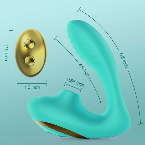 Clitoral Sucking Vibrator Massager, G Spot Stimulator with 10 Suction and Vibration Patterns, Adult Sex Toys for Women, Teal (OG Pro 2)