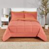 7 Piece Reversible Bed in a Bag Comforter Set with Sheets, Black, Queen