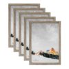 11 x 14 5-in-1 Wood Picture Frames Set-11x14 Matted to 8x10 Wall Frames, Black