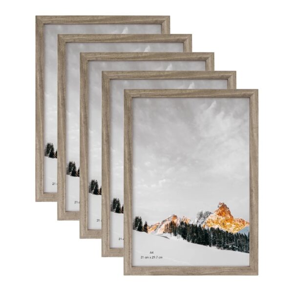 11 x 14 5-in-1 Wood Picture Frames Set-11x14 Matted to 8x10 Wall Frames, Black