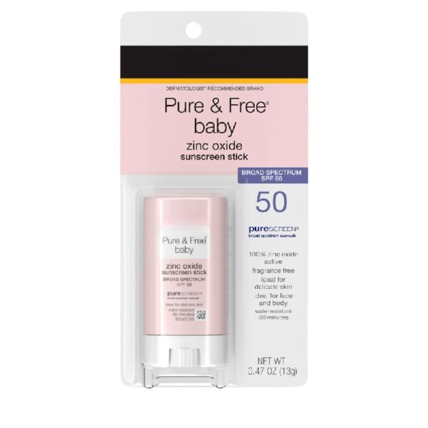 (3 pack) Pure & Free Baby Mineral Sunscreen Stick, SPF 50, 0.47 oz