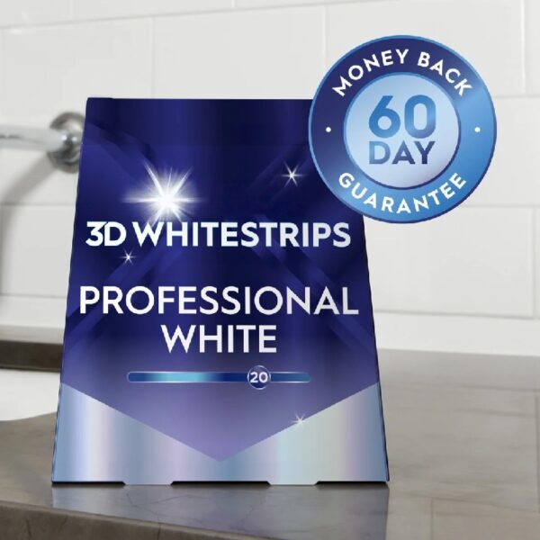 3D Whitestrips Professional White At-home Teeth Whitening Kit, 20 Treatments,20 Levels Whiter