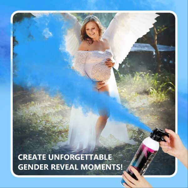 Gender Reveal Smoke Bombs,100% Biodegradable Butterfly Confetti Powder Cannon,Memorable Baby Gender Reveal Party Supplies Decorations & Ideas，2 PACK BLUE