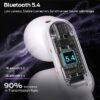 Bluetooth Wireless Earbuds, Comfortable Clip-On Bluetooth Earbuds, Open Ear Earbuds with Noise Cancellation, IPX5 Waterproof & Touch Control Wireless Headphones for Sport