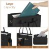 Canvas Tote Bag for Women With Side Pockets, Laptop Work Crossbody Everyday Satchel, Purses Shoulder Tote Bag Everyday Satchel Handbags Messenger for Travel Nurse College Gift, Black