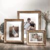 House Day 8 Pack Picture Frames, Photo Frame Set for Family, Multi Sizes Including 8x10, 5x7, 4x6, Retro Brown
