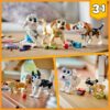 Creator 3 in 1 Adorable Dogs Building Toy Set, Small Toys for Christmas, Gift for Dog Lovers, Build a Beagle, Poodle, and Labrador or Rebuild into Dachshund, Husky, Pug, or Mini Schnauzer, 31137