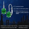 Gem Stone King 925 Sterling Silver Oval Cabochon White Simulated Opal Earrings for Women (2.10 Cttw, Oval 8X6MM)