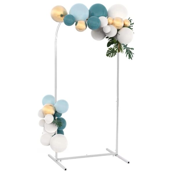 Garfans 7.9FT Wedding Arch  for Birthday Decoration Round Backdrop Stand Circle Balloon Arch Frame Halloween Christmas Parties Garland Stand White