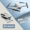 F10-1080P Wifi FPV Drone with 1080P HD Camera, Headless Mode/3D Flips, RC Quadcopter for Beginners Silver white
