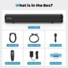 Sound Bar for TV, Soundbar with Subwoofer, Wired & Wireless Bluetooth 5.0 3D Surround Speakers, Optical/AUX/RCA/USB Connection, Wall Mountable, Remote Control
