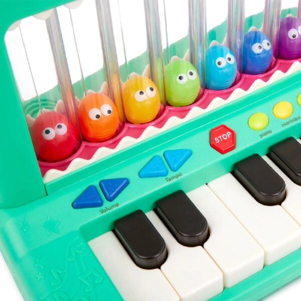 Croco Pop Piano Toy Keyboard with Songs Sounds Lights, Baby and Toddler Toys