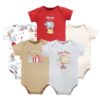 Short Sleeve Bodysuits, 5-Pack, Newborn- 24 Months