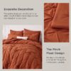 Dorm Bedding Twin Comforter Set - 5 Pieces Pintuck Bed in A Bag with Comforters, Sheets, Pillowcases & Shams