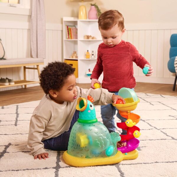 Pop-a-Doodle-Doo Chicken Ball Popper with Music Lights, Learning Toy for Baby and Toddler