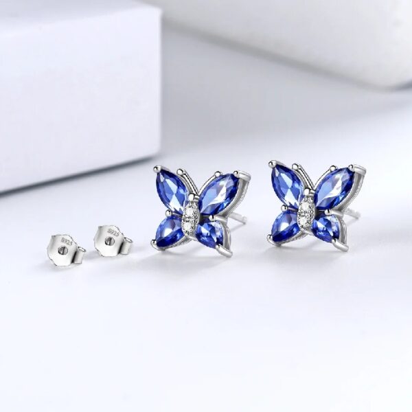 Purple Butterfly Jewelry Amethyst February Birthstone Jewelry Set Fine Necklace/Earrings 925 Sterling Silver Women Birthday Mother's Day Gifts