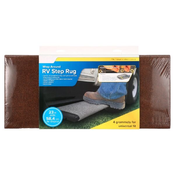 XL Wrap Around RV Step Rug - 23-inch Wide Steps - Gray (42935)