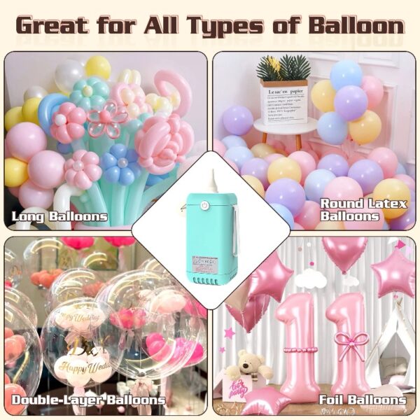 2-in-1 Electric Air Balloon Pump，Balloon Inflator for 260q,Foil, Latex Balloons and Sport Balls