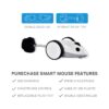 Instachew Purechase Smart Cat Toy, Interactive Automatic Mouse shaped Toy for Pets, App Enabled with Adjustable Speed, Flip Modes, Replaceable Plush Tail and USB Charging for Kittens and Dogs