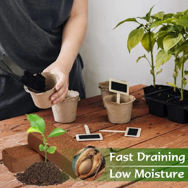 10lb of  100% Organic Coco Coir Bricks with Low EC and pH Balance High Expansion Coco Fiber for Herbs, Flowers,Plants Gardening Renewable Coconut Soil
