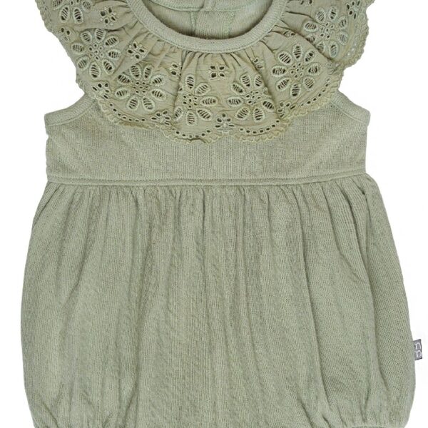 By Gerber Baby Girl Bubble Romper with Flutter Sleeves, Sizes 0/3 Months - 24 Months