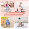 Baby Balance Bike, Toddler Baby Bicycle with 4 Wheels for 10-36 Months, Adjustable Handlebar Baby Outdoor Bike Riding Toy, First B-day Gift
