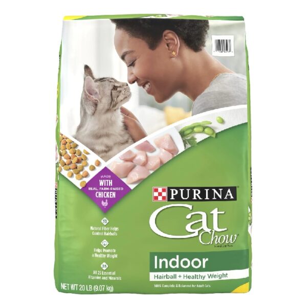 Purina Cat Chow Hairball & Healthy Weight, Indoor Dry Cat Food, Chicken, 20 lb Bag