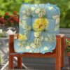 Outdoor Patio Cushion, Rocking Chair Cushion Set, Tufted Pads, Set of Upper and Lower with Ties Pack of 2 (2 Sets) - Back 21