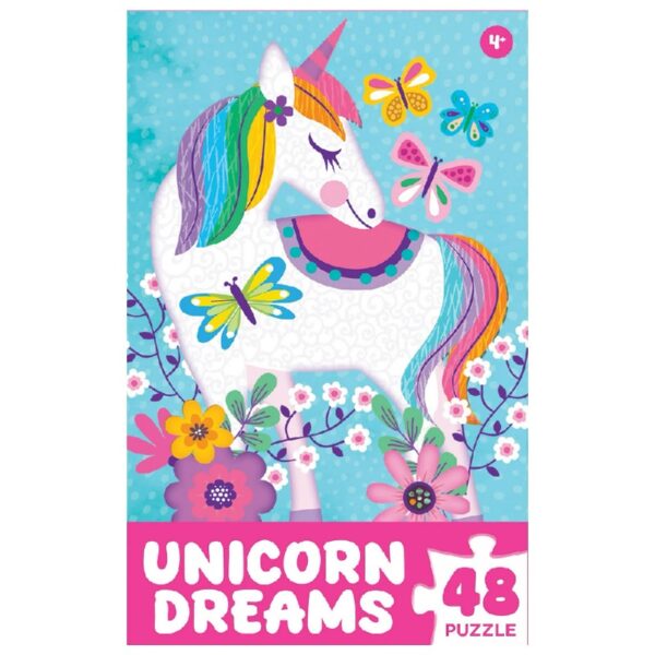 ( 3 Pack ) Unicorn Dreams 48 Pieces Interlocking Jigsaw Puzzle for Kids
