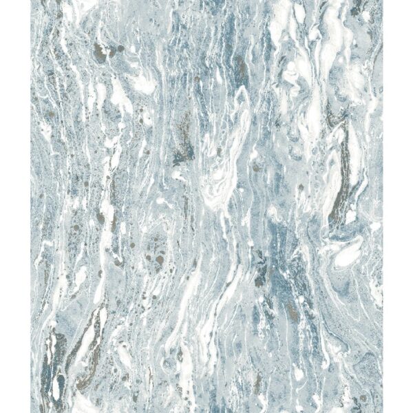Blue Satellite Seas Peel and Stick Wallpaper, 20.5 in x 18 feet