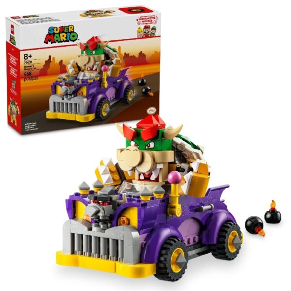 Super Mario Bowser’s Muscle Car Expansion Set, Collectible Bowser Toy for Kids, Gift for Boys, Girls and Gamers Ages 8 and Up, 71431