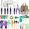 Heavy Duty Gardening Tools - 83-Piece Gardening Gifts for Women, Mom, Men - Durable, Ergonomic Garden Tool Set