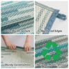 Outdoor Rug 6'x9' Waterproof Patio Rug Reversible Indoor Outdoor Rug Lightweight Plastic Straw Rug for RV Camping Deck Balcony Boho Porch Decor Dark Grey and White