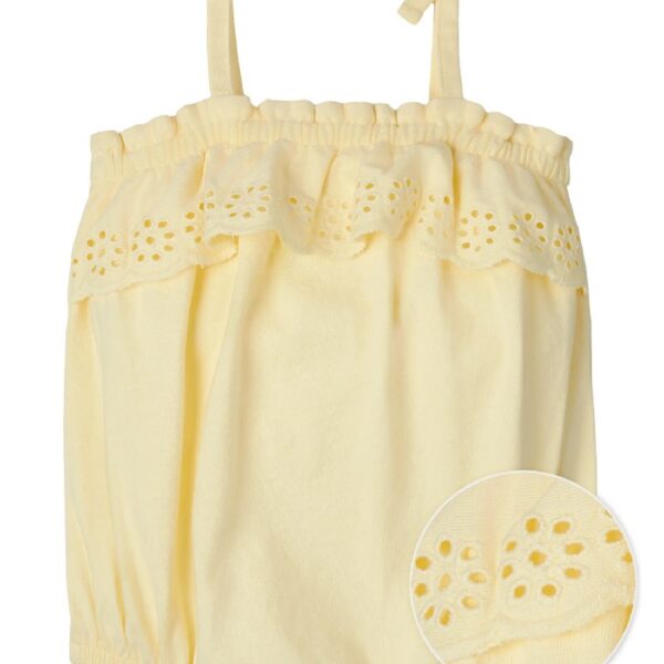 By Gerber Baby Girl Bubble Romper with Flutter Sleeves, Sizes 0/3 Months - 24 Months