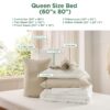 King Size Comforter Set Burnt Orange, 7 Pieces Lightweight King Bedding Sets Boho with Comforter, Sheets, Pillowcases & Shams