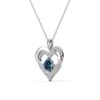 Forever March Birthstone 18k White Gold Plated Women's Necklace, Swarovski Crystals