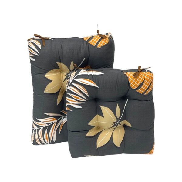 Outdoor Patio Cushion, Rocking Chair Cushion Set, Tufted Pads, Set of Upper and Lower with Ties Pack of 2 (2 Sets) - Back 21