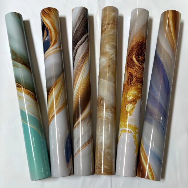 Light luxury imitation marble stickers for furniture renovation kitchen stove tabletop decoration high temperature resistance waterproof oil Peel And Stick wallpaper