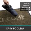 Front Door Mat Indoor and Outdoor Welcome Mat Rubber Backing Entrance Mat Easy Clean Patio Mat Heavy Duty Entryway Doormat for Front Back Doors, Laundry Rooms, Mudrooms 24''x35.4'' Brown