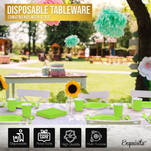 Exquisite 350 Piece Easter Plastic Disposable Party Plates & Dinnerware Combo Set