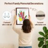 Family Handprint Kit, Handprint Art Craft DIY Kit, Baby Hand print Gift for New Moms, Parents, Grandparents, 6 Safe, Non-Toxic Paints, Ideal for Mother's Day, Father's Day, Anniversary & More