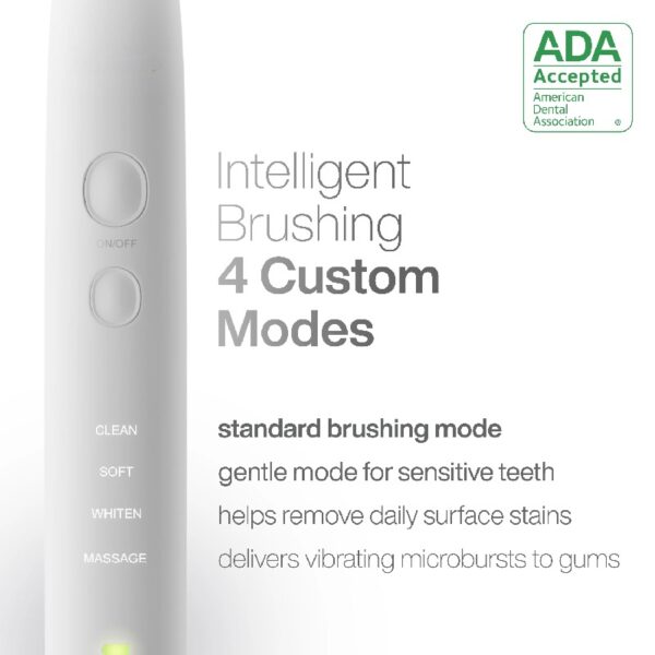 Black Series Electric Toothbrush - Rechargeable, 4 Modes, Travel Case, 8 Brush Heads