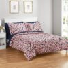 7 Piece Reversible Bed in a Bag Comforter Set with Sheets, Black, Queen
