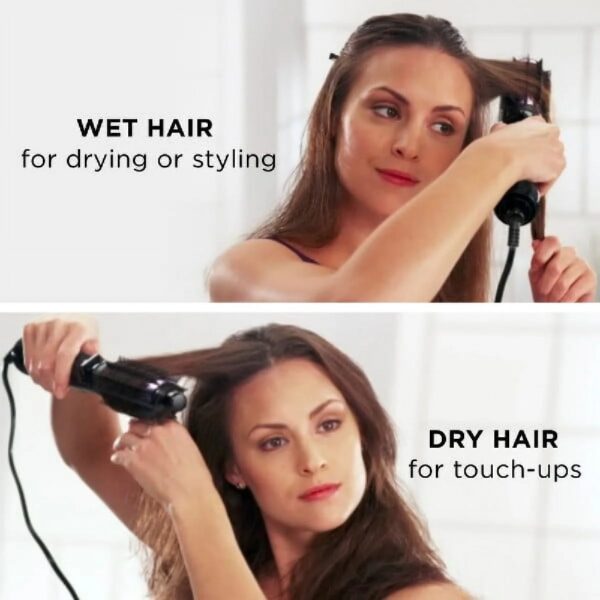 2-in-1 Hot Air Curling Combo, Includes 1.5